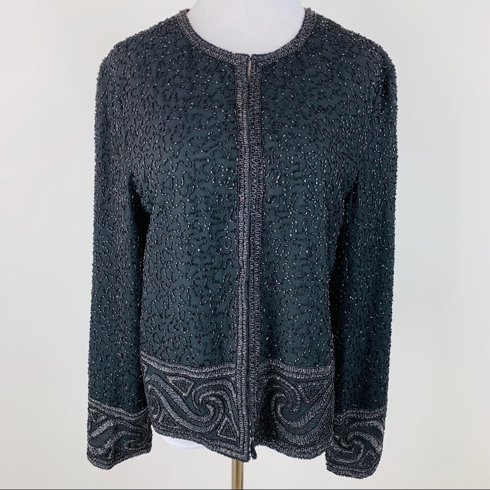 Camille Marie Vintage Beaded Jacket sz Large